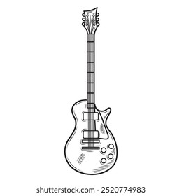 Ilustración de guitarra sin color - 14