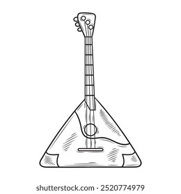 Guitar Illustration Colorless - 15