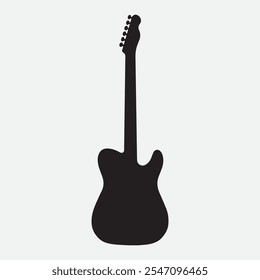 Guitar illustration, Electric guitar silhouette 