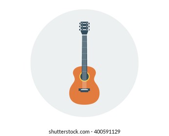 Guitar Illustration - Flat Icon