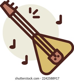 guitar illustration with flat style