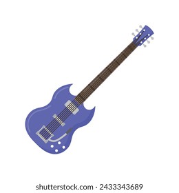 Guitar illustration icon flat design style design isolated white background.
