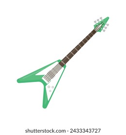 Guitar illustration icon flat design style design isolated white background.