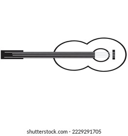 Guitar illustration vector icon can be used for web,blog and others, it's a flat vector illustration