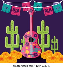 guitar instrument day of the dead party