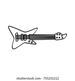 Guitar Instrument Doodle Sketch Cartoon Vector