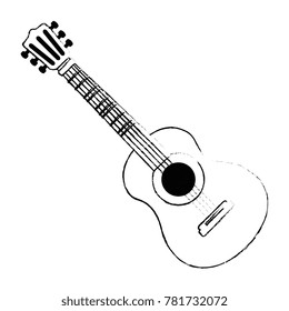guitar instrument isolated icon