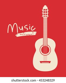 guitar instrument isolated icon design, vector illustration  graphic 