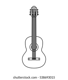 guitar instrument isolated icon vector illustration design