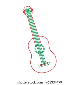 guitar instrument musical carnival design