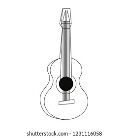guitar instrument on white background
