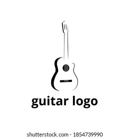 Guitar instrument simple logo design inspiration