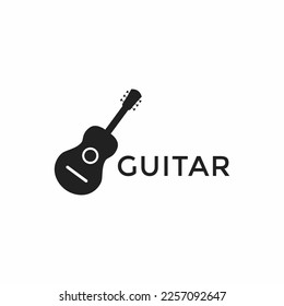 Guitar instrument simple logo design inspiration