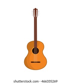 guitar instrument wood music icon. Isolated and flat illustration. Vector graphic