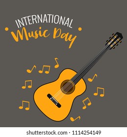 Guitar international music day. eps 10