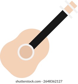 Guitar Intrument Music Icon Vector Flat Illustration