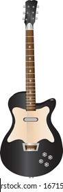 guitar isolated on white background. illustration vector