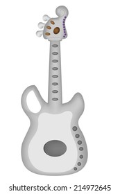 Guitar isolated on white background