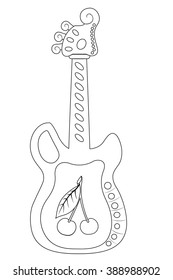 Guitar isolated on white background