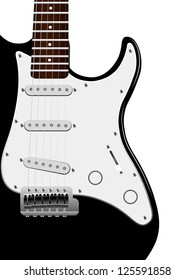 guitar isolated over white background