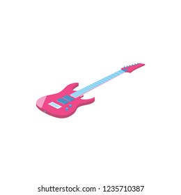 Guitar Isometric 3d Icon. Creative illustration idea.