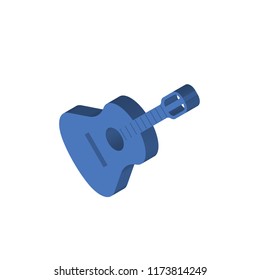 Guitar isometric left top view 3D icon