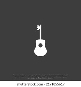 Guitar Key Logo Guitar Combine Key Stock Vector (Royalty Free ...