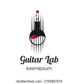 Guitar Lab logo symbol or icon template design