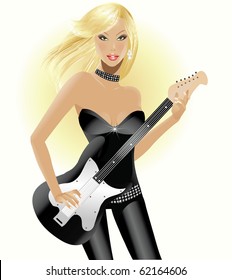 Guitar lady-Rockstar