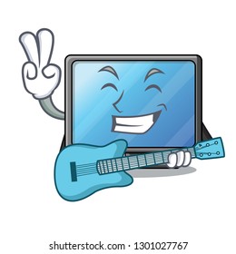With guitar lcd tv in shape of mascot
