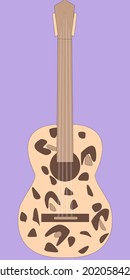 Guitar leopard autumn hobby design