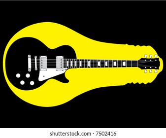 A guitar in a light bulb