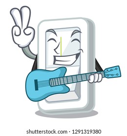 With guitar light switch is isolated with mascot