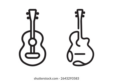 Guitar line art vector illustration