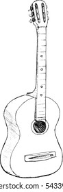 Guitar Line Drawing