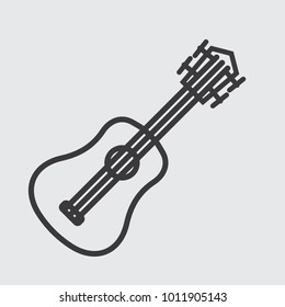 Guitar line icon.