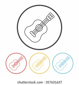 guitar line icon