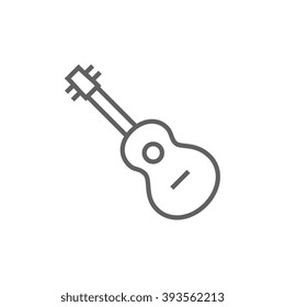 Guitar Line Icon.