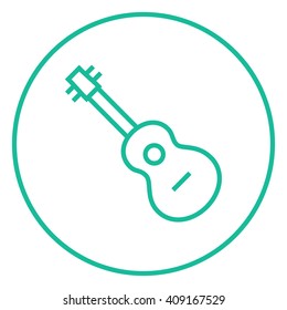 Icono de la línea de guitarra.