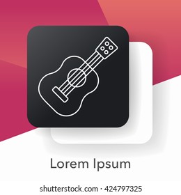 guitar line icon