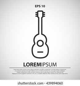 guitar line icon