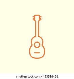 guitar line icon