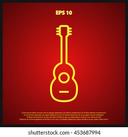 guitar line icon