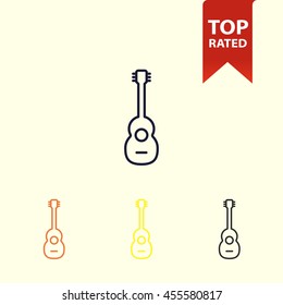 guitar line icon