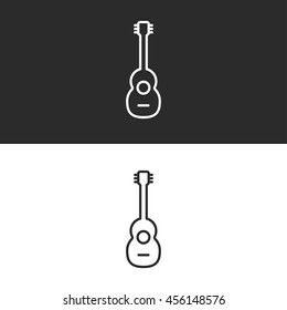 guitar line icon
