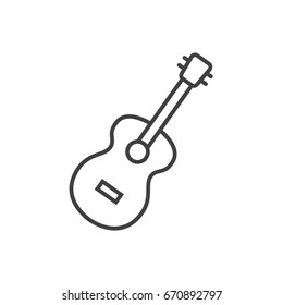 Guitar Line Icon.