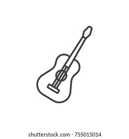Guitar line icon.