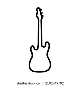 Guitar line icon, beauty vector logo isolated on white background