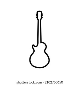 Guitar line icon, beauty vector logo isolated on white background
