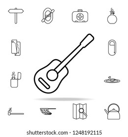 guitar line icon. camping icons universal set for web and mobile